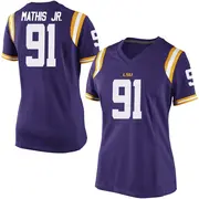 Replica Women's Walter Mathis Jr. LSU Tigers Purple Football College Jersey