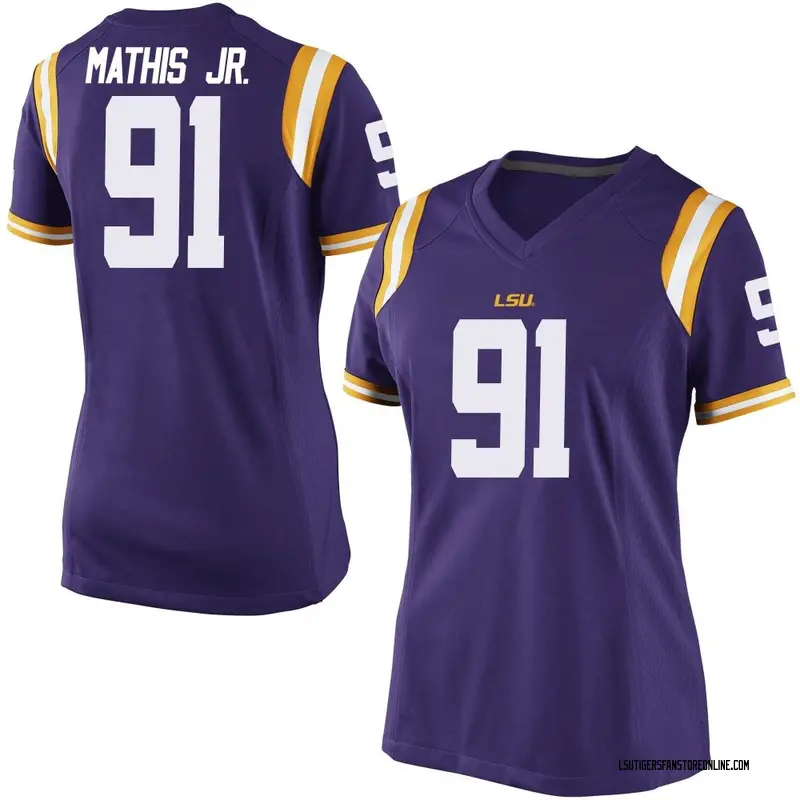 Replica Women's Walter Mathis Jr. LSU Tigers Purple Football College Jersey