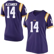 Replica Women's Zy Alexander LSU Tigers Purple Football College Jersey