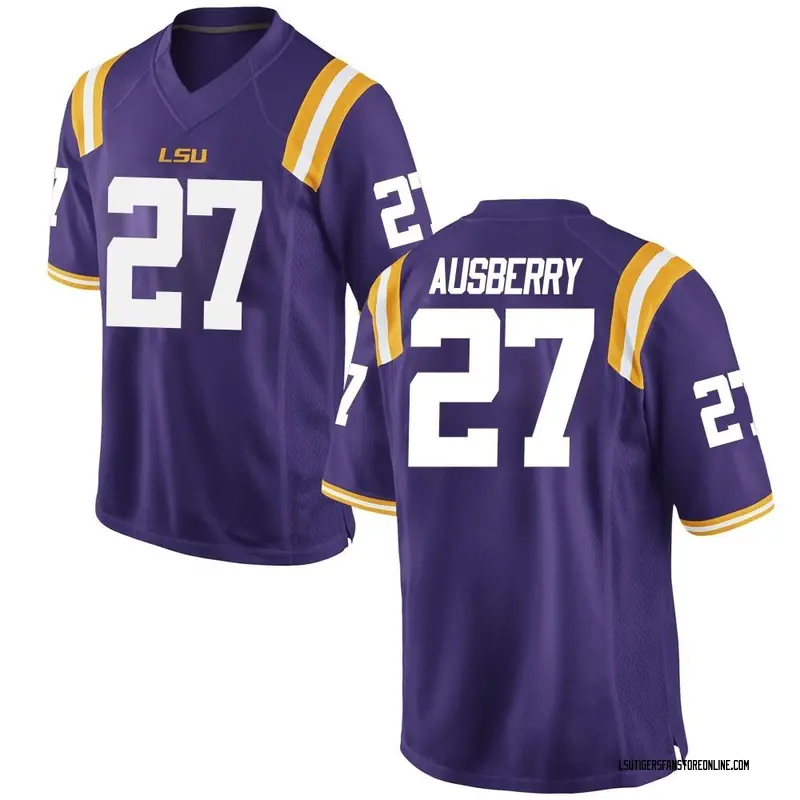 Replica Youth Austin Ausberry LSU Tigers Purple Football College Jersey