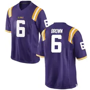 Replica Youth Barion Brown LSU Tigers Purple Football College Jersey