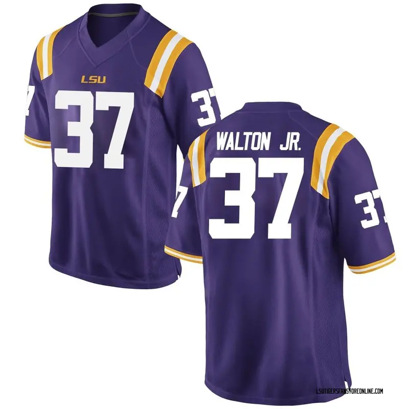 Replica Youth Craig Walton Jr. LSU Tigers Purple Football College Jersey