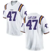 Replica Youth JD LaFleur LSU Tigers White Football College Jersey