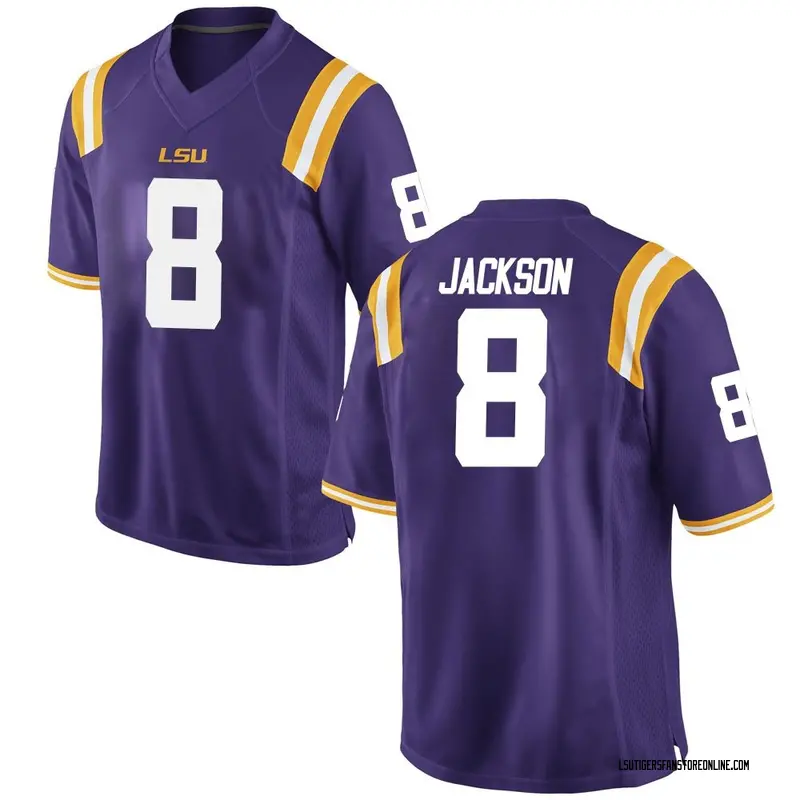 Replica Youth Ja'Keem Jackson LSU Tigers Purple Football College Jersey