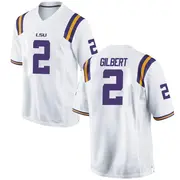 Replica Youth Jardin Gilbert LSU Tigers White Football College Jersey