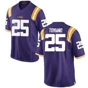 Replica Youth Javien Toviano LSU Tigers Purple Football College Jersey