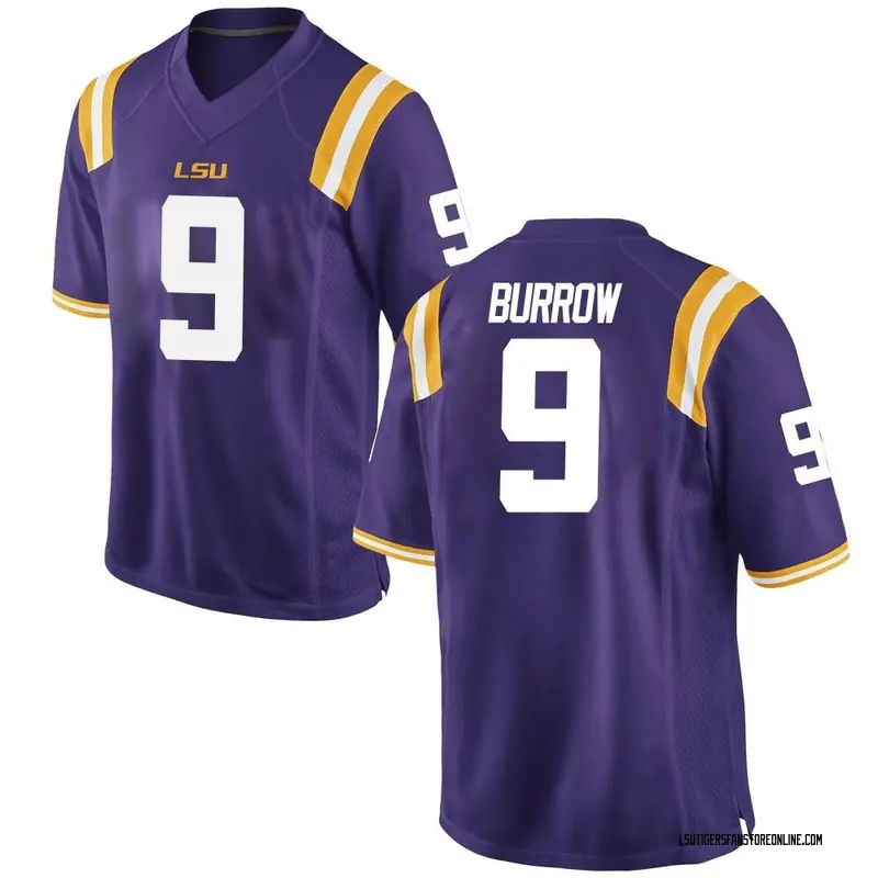Replica Youth Joe Burrow LSU Tigers Purple Football College Jersey