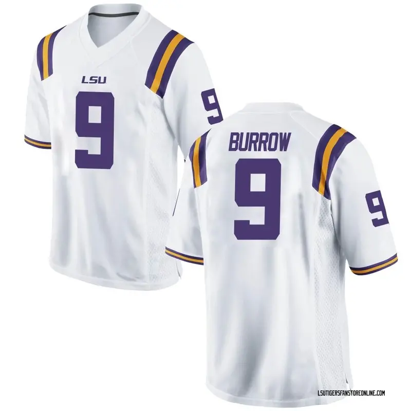 Replica Youth Joe Burrow LSU Tigers White Football College Jersey