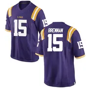 Replica Youth Myles Brennan LSU Tigers Purple Football College Jersey