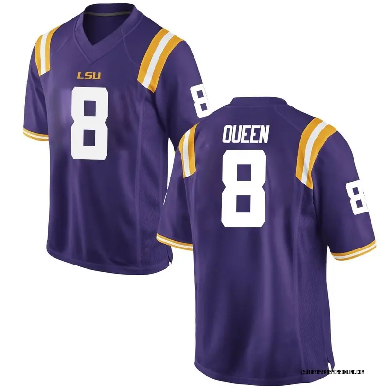 Replica Youth Patrick Queen LSU Tigers Purple Football College Jersey