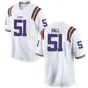 Replica Youth Silas Hall LSU Tigers White Football College Jersey