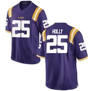 Replica Youth Trey Holly LSU Tigers Purple Football College Jersey