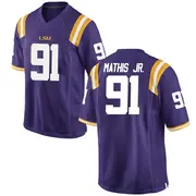 Replica Youth Walter Mathis Jr. LSU Tigers Purple Football College Jersey