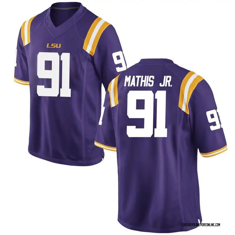 Replica Youth Walter Mathis Jr. LSU Tigers Purple Football College Jersey