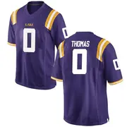 Replica Youth Zavion Thomas LSU Tigers Purple Football College Jersey